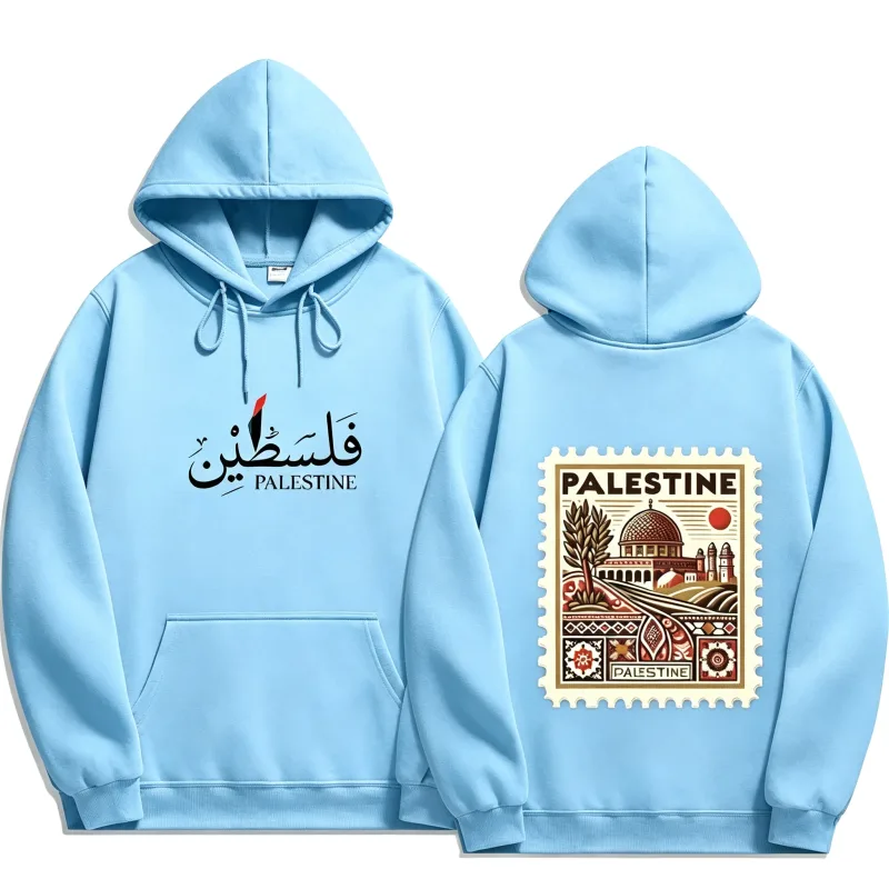 Unisex Autumn Winter Vintage Casual Pullover Sweatshirts Palestine Hoodie Fashion Harajuku Aesthetic Retro Graphic Hoodies Tops