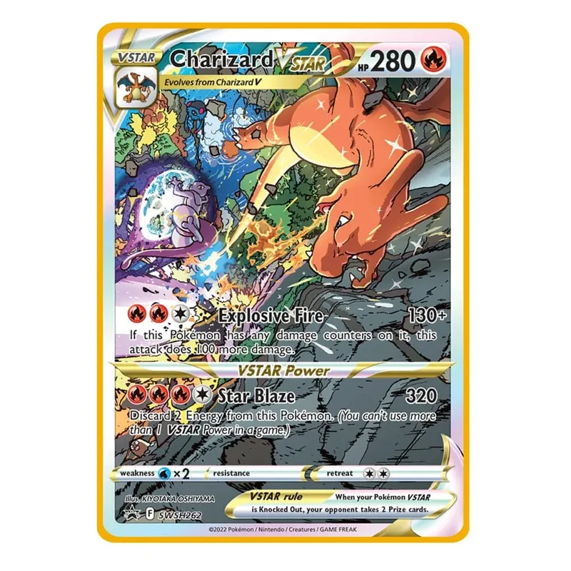 2026 NEW Pokemon Metal Card 10000 Points Arceus Charizard Super Card Golden English Mewtwo Vmax GX EX Anime Collection Card Gift