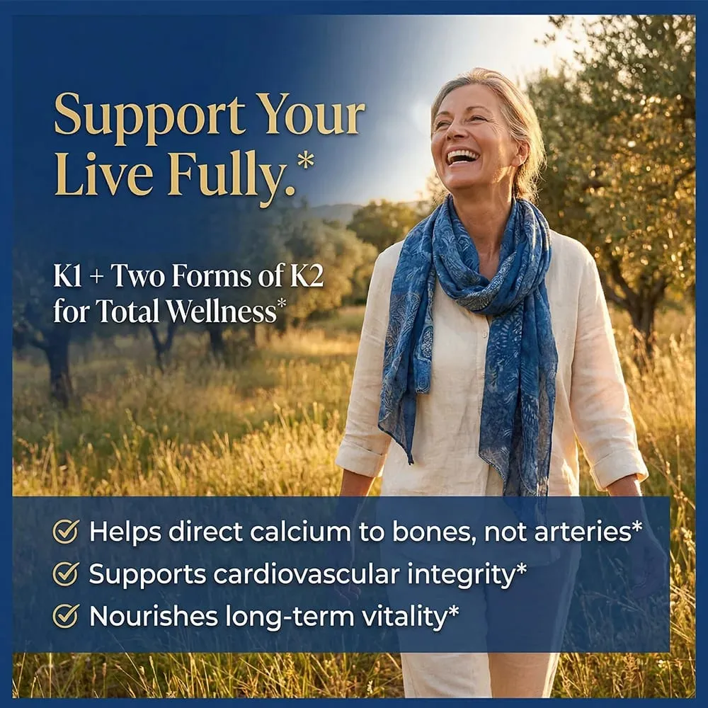 Vitamin K2 (MK-4 & MK-7) Capsules High Absorption Supplement for Bone Density Teeth Joint Cardiovascular & Immune Health — image 3