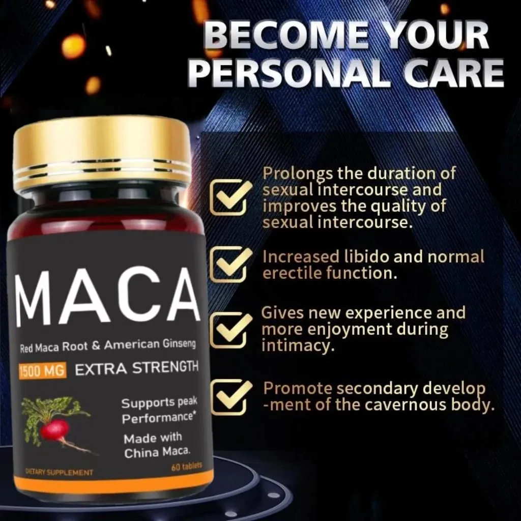 Original Ashwagandha Ginseng& Maca Tablets Male Supplement Immunity Capsules for Men