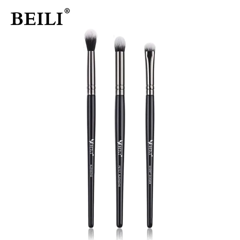 Natural Eye Makeup Brushes Set Eyeshadow Brush Eyebrow Contour Eyeliner Brush Women Eyes Cosmetic Blending Detail Make Up Tools