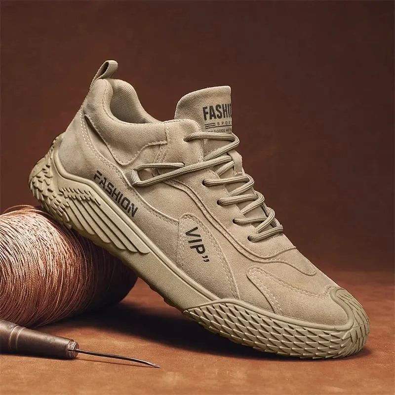 Spring New Men's Shoes Comfortable Casual Shoes Lightweight Trendy Versatile Solid Color Trendy Shoes Men's Sports Thick-Soled Sneakers — image 9