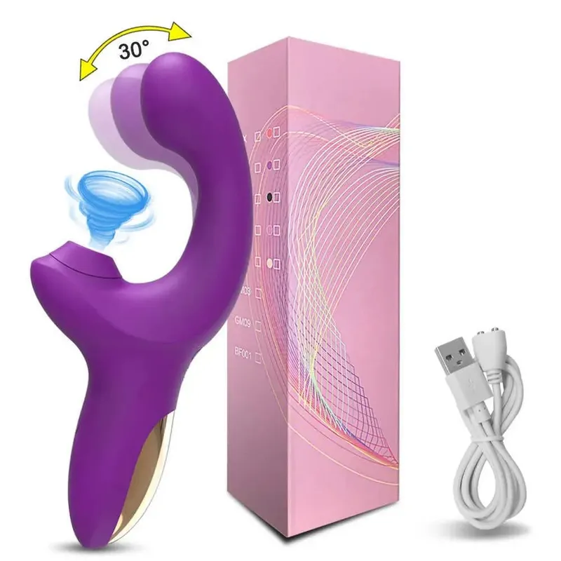 Powerful Sucking Dildo Vibrator for Women Female Clit Sucker Vacuum Clitoris Stimulator Finger Wiggling Vibrator Adult Sex Toy