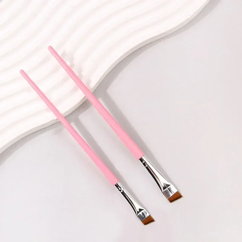Karsyngirl 2/3Pcs Blade Eyeliner Brush Eyebrow Brush Portable Flat Fine Eye Liner Brow Contour Makeup Brushes Makeup Tool
