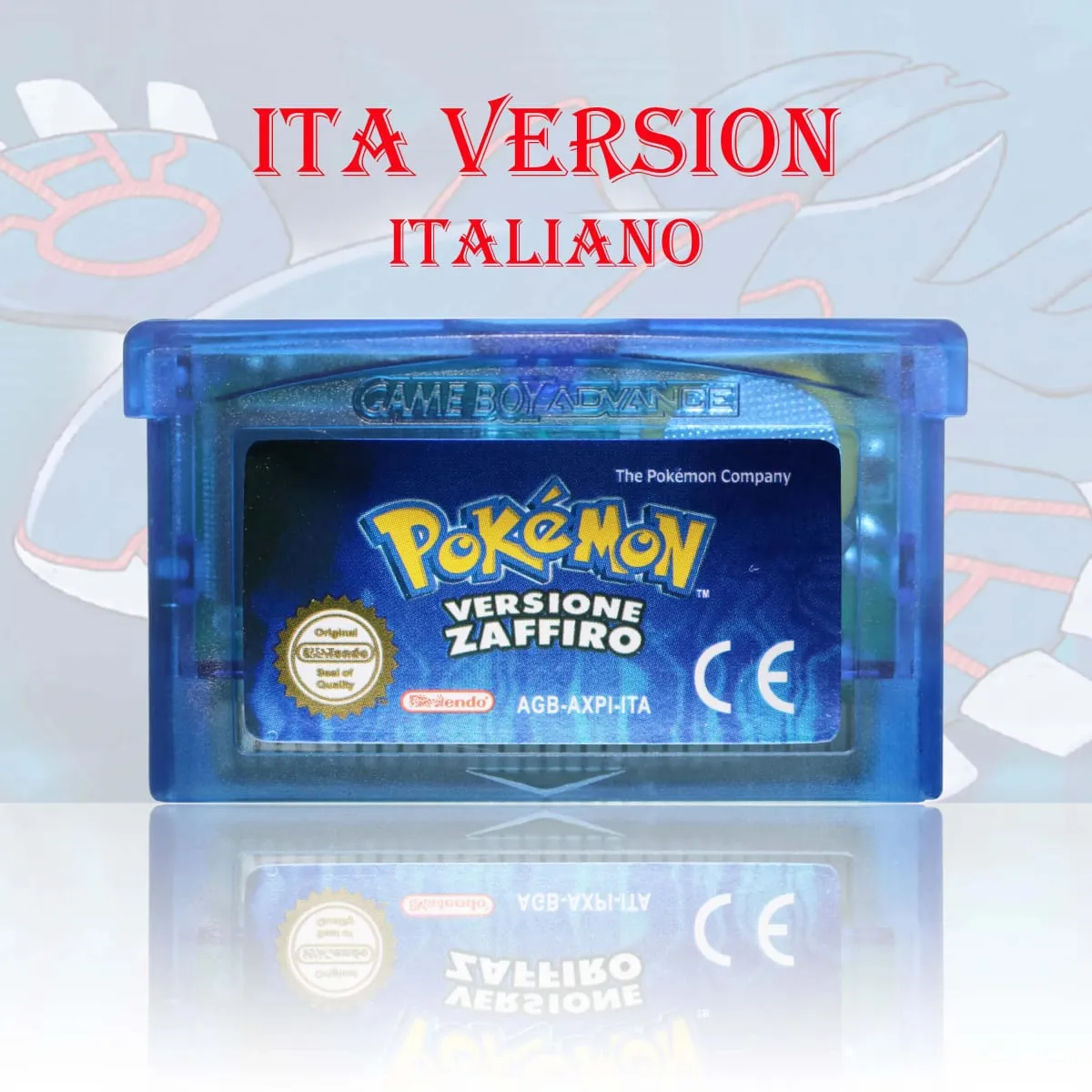 GBA/GBC ITA Version Pokemon Rubino/Zaffiro/Smeraldo/Cristallo/Verde Game Cartridge Video Game Card High Quality with Battery