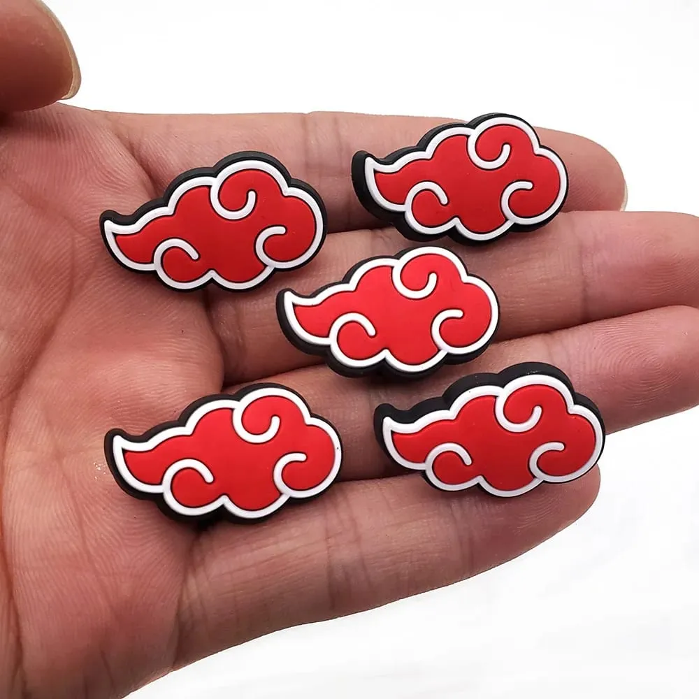 「ナルト グッズ 暁 組織ロゴ 靴チャーム クロックス 靴 穴あき バックル DIY メンズ 卸売」