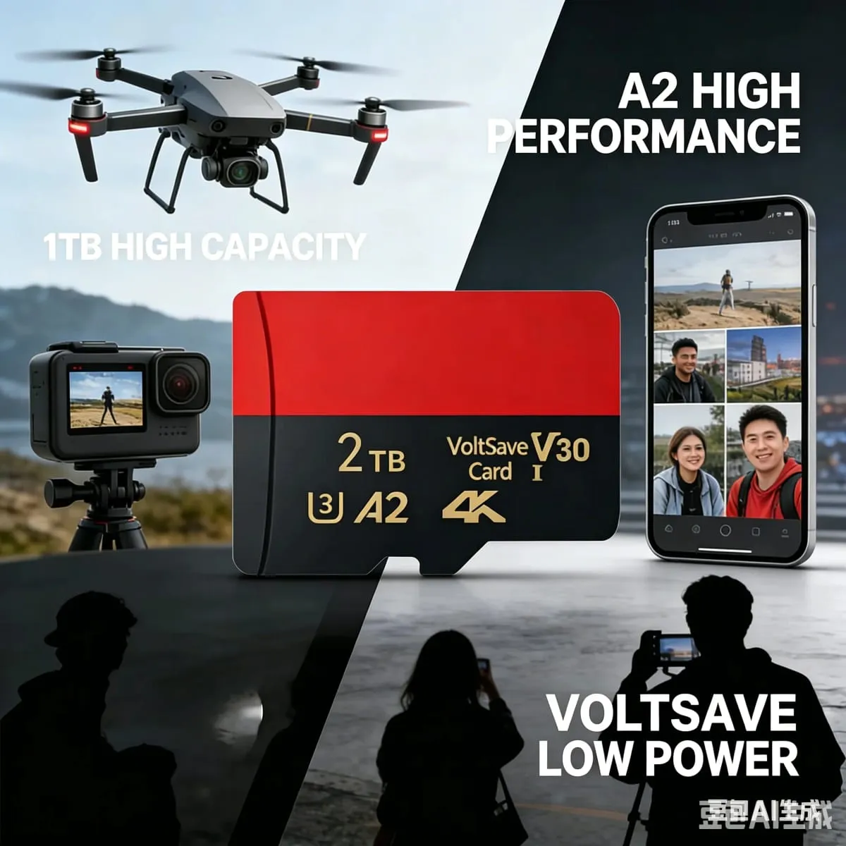 High-Speed 128GB Micro TF Card Class10 256GB Flash Card 512GB Memory Card for Smartphone Tablet