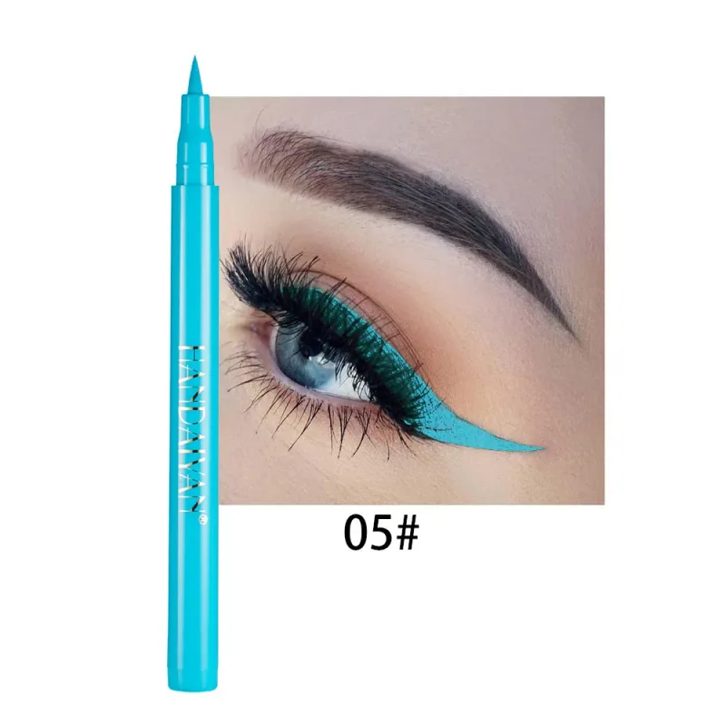 12 Colors Black Purple Liquid Eyeliner Pen Waterproof Big Eyes Makeup Smooth Quick-drying Matte Eye Liner Women Cosmetics Beauty