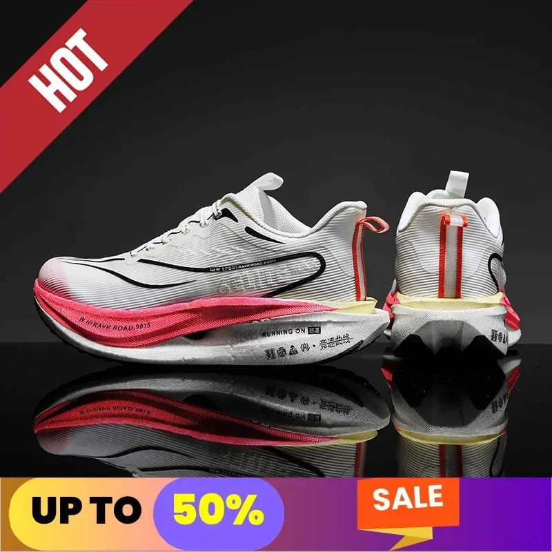 Fluorescence Running Shoes CarbonBoard Marathon Men Sports Breathable Women's Comfortable Athletic Casual Sneakers WearResistant — image 11