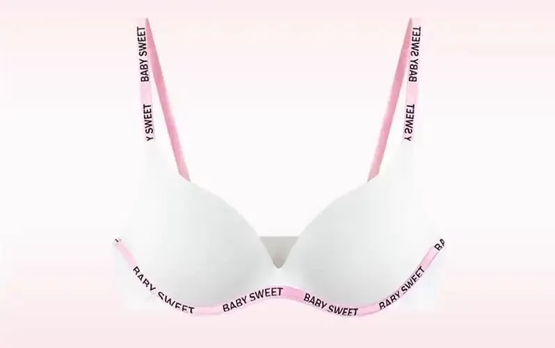 Stylish Vivid Color Dopamine Lingerie Sexy Boost Small Breast Wireless Soft Daily Casual Home Dating Plus Size 32-38 Bra Set Hot