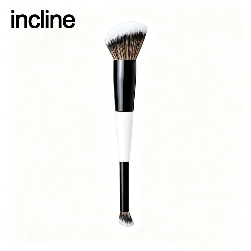 Multifunctional Make Up Brush Double Ended Angled Foundation Makeup Brushes Blush Make Up Brush Wood Handle Cosmetic Tool HZS35