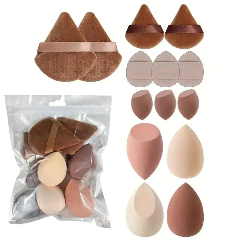 All In One 20/40Pcs Makeup Brushes Set Beauty Sponge Makeup Puff Headband & Wristband Professional Cosmetic Tools Gift