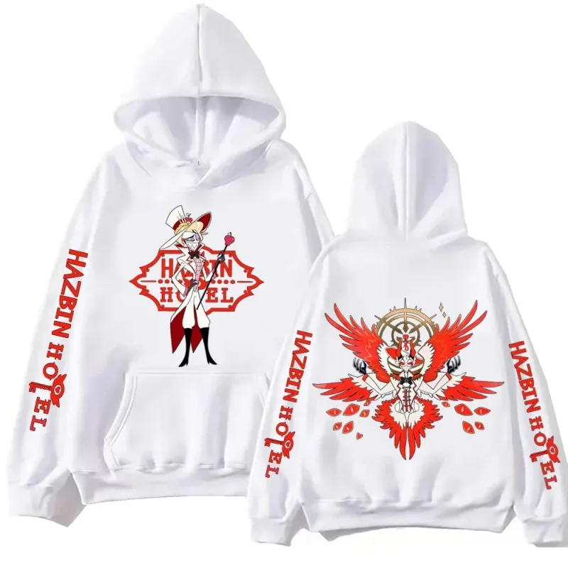 2026 Hot Movie Hazbin Hotel Lucifer Morningstar Hoodie Man Woman Harajuku Sweatshirt Hoodies Hig-hend Luxury hot product Unisex — image 4