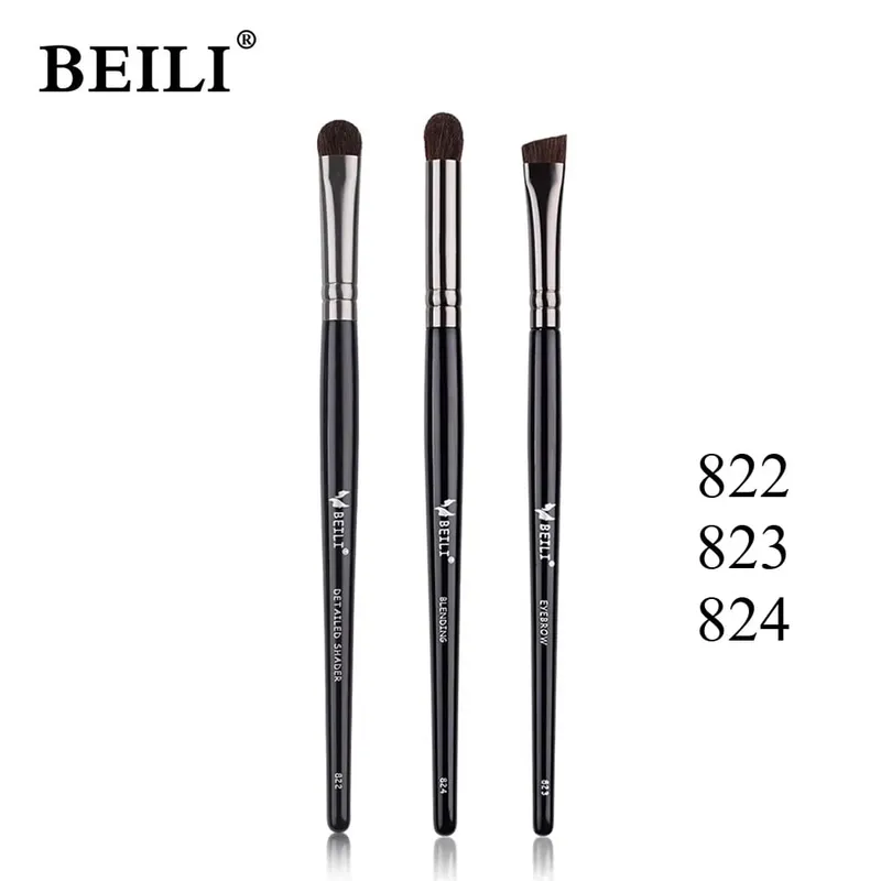 3-teiliges Make-up-Pinsel-Set, Klingen-Eyeliner-Pinsel, feiner schräger Kopf, Augenbrauenpinsel, Umriss, Eyeliner, ultradünner Lidschattenpinsel, Make-up