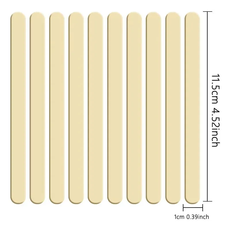 Food Grade Acrylic Ice Cream Sticks 10pcs/set Colorful Light Popsicle Stick Stirring Rod Distinguishing Labels Kitchen Tools
