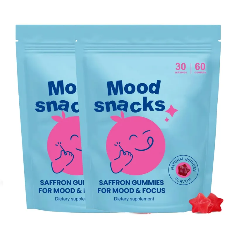 Stemmingssnacks - Saffraangummies voor kinderen Natuurlijke bessensupplementen bieden stemmingsondersteuning en kalmeert driftbuien Suikervrije gummies — image 8