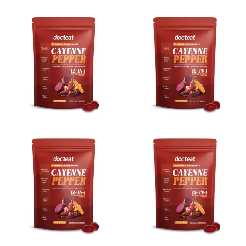 Cayenne Pepper Extract Botanical Formula Supports Circulation Immune Health &Daily Vitality180 Softgels Dietary Supplement