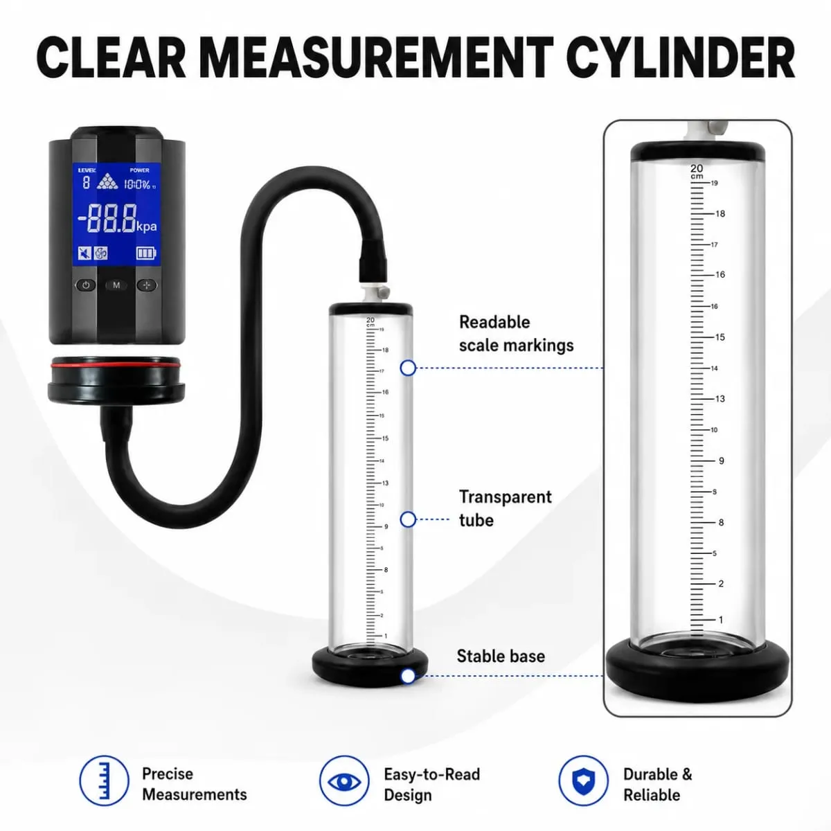 Electric Penis Vacuum Pump with Digital Display Male Enlargement Extender Trainer Rechargeable Adult Masturbation Sex Toy — image 3