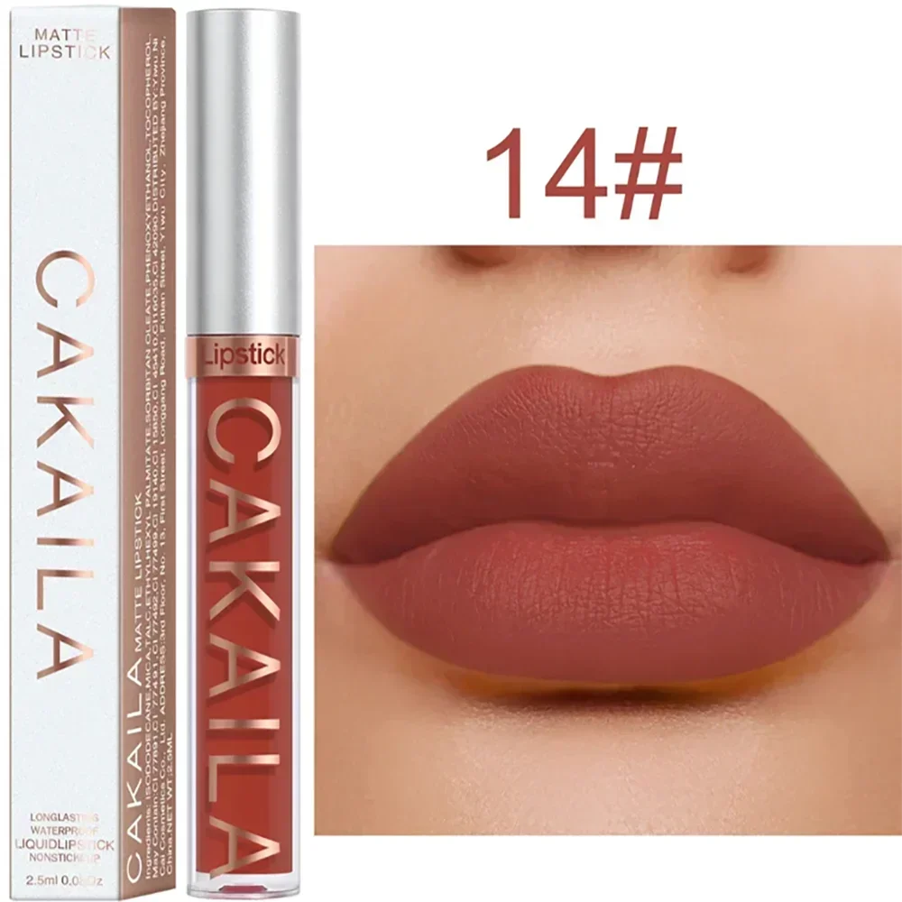 Batom líquido fosco de veludo, longa duração, sedoso e suave, não é fácil de desbotar, brilho labial, maquiagem sexy para mulheres, matiz labial