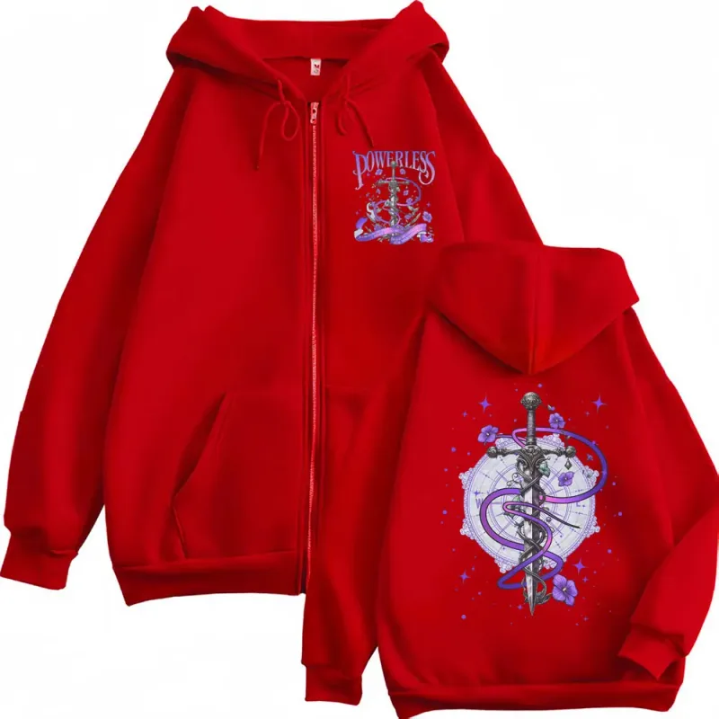 Powerless Kai Azer Book Cover Zipper Sweatshirts Gift for Men Women's Fashion Aesthetic Zip Up Hoodies High Quality Coats Jacket