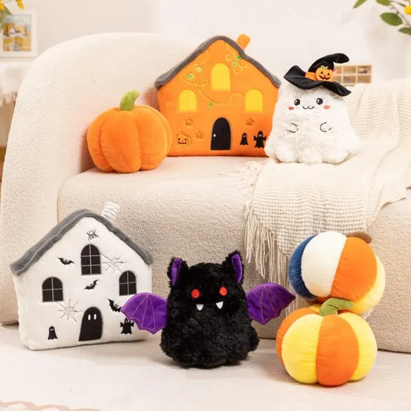 New Creative Halloween Ghost Plushie Soft Toy Pumpkin House Plush Pillow Funny Spooky Decor Cushion for Party Home