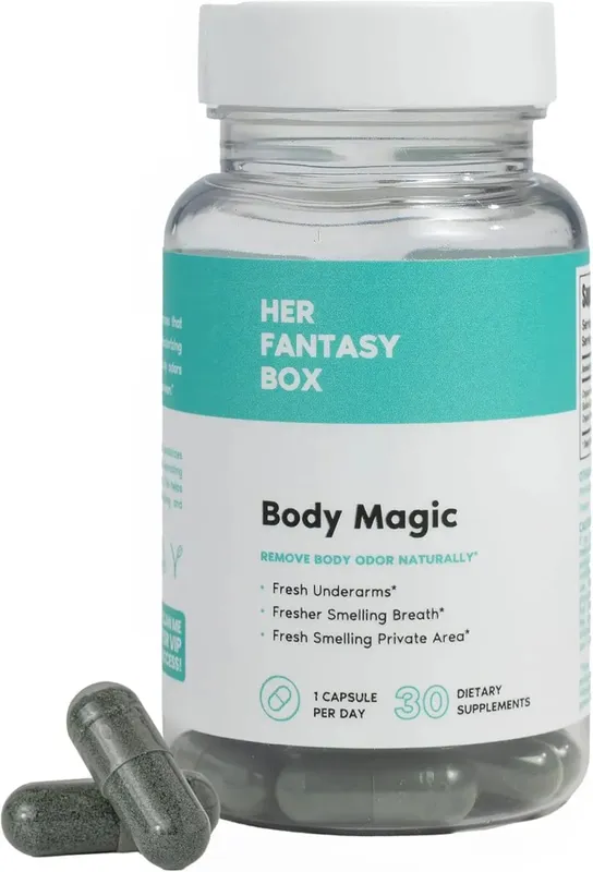 Her Fantasy Box | Body Magic | Chlorophyll Capsule - 30 Vegan Capsules for Detox Digestion Gut Health - Natural Energy Booster