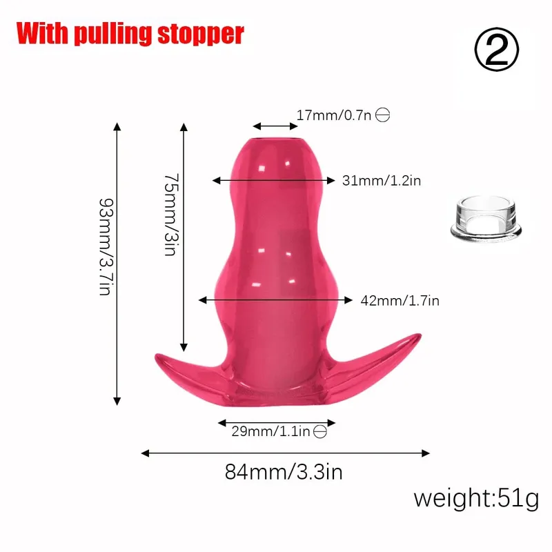 Ensemble de plug anal tunnel creux en TPE violet, bouchons d'étirement anal ouverts gradués, jouet sexuel flexible pour hommes et femmes