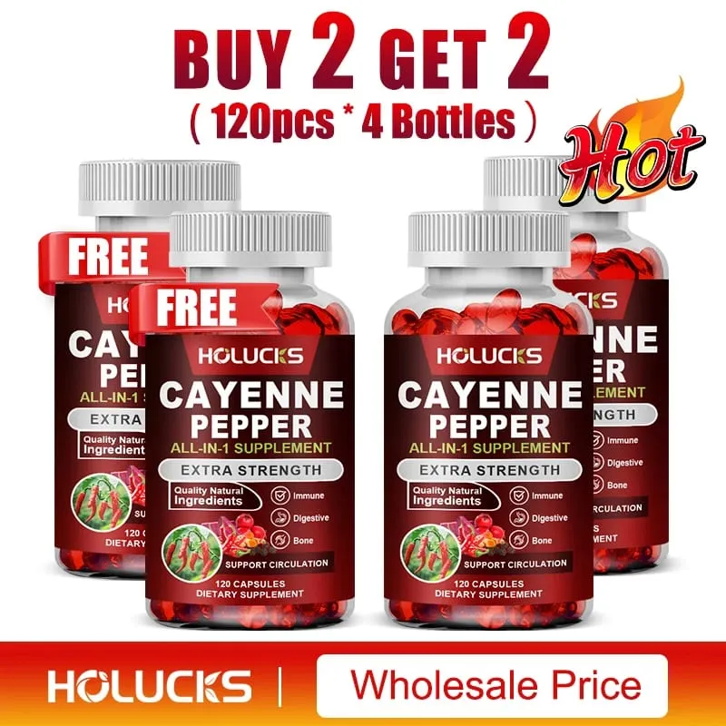 Ang Cayenne Pepper Capsules na may Vitamin D3 K2 Blood Circulation ay Nagtataguyod ng Digestion Boost Metabolism Support Joint Bone Health — image 12