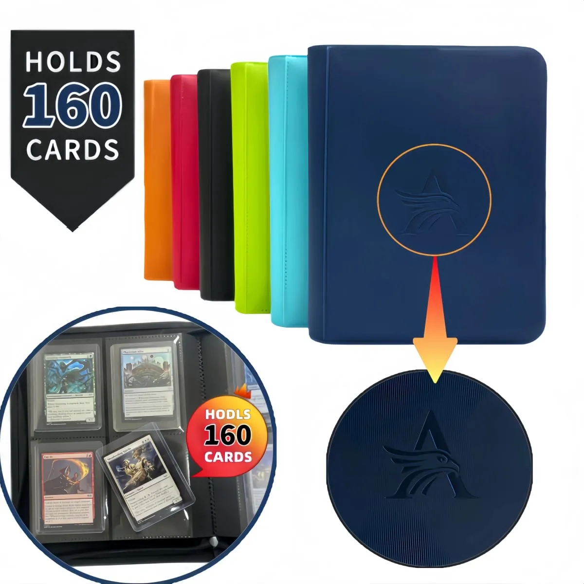 TopLoader 4-Pocket Card Binder (160 Cards) – Black/ Industrial-strength storage for TCG & sports cards. Collector's dream — image 1