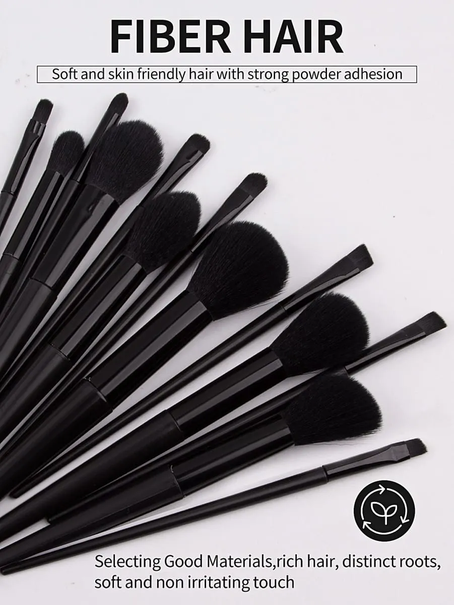 Set Alat Solek 20 Keping Hitam: 13 Berus Mekap +3 Keping Telur Kecantikan +3 Keping Puff Serbuk +1 Keping Baldi Penyimpanan
