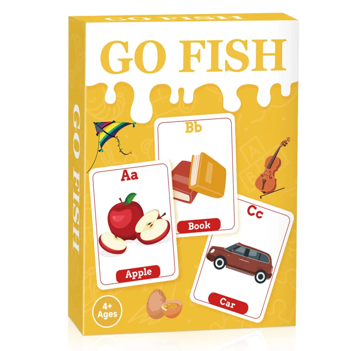 [Go Fish Card Games] Kids 4-8 Educational Alphabet Card Game for Birthday Gifts Family Game Night Preschool