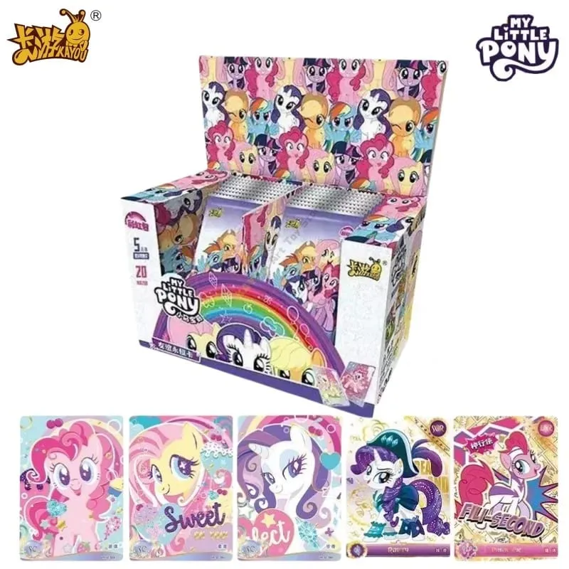 Echte My Little Pony-Karte, Regenbogen-Serie, Spielsammlungskarte, Cartoon-Kinderspielzeug, umgebendes Mädchen-Geschenk, Originalverpackung