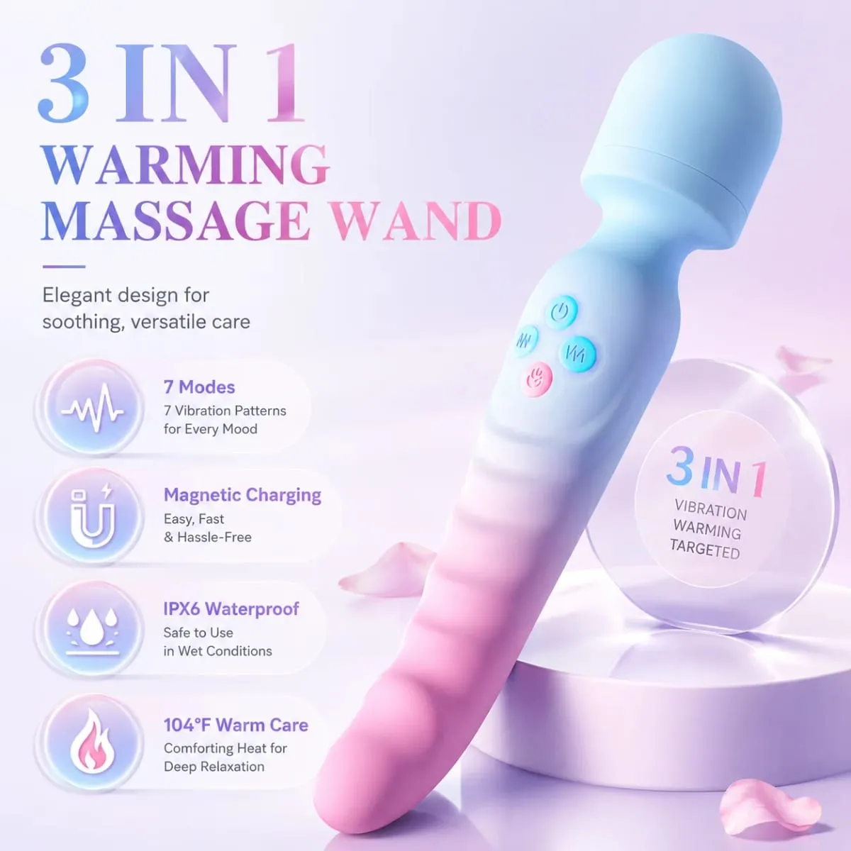 3 IN 1 Dildos G Spot Vibrator For Woman AV Machine Magic love Wand Clitoris Stimulator Female Vagina Massager Adults Sex Toys — image 6