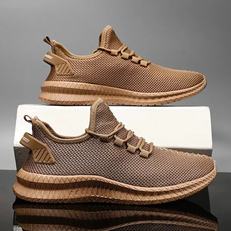 Men's Non-Slip Casual Sneakers Breathable Outdoor Jogging Training Hiking Sports Running Outdoor Weave Knit Lace Up Shoes — image 8