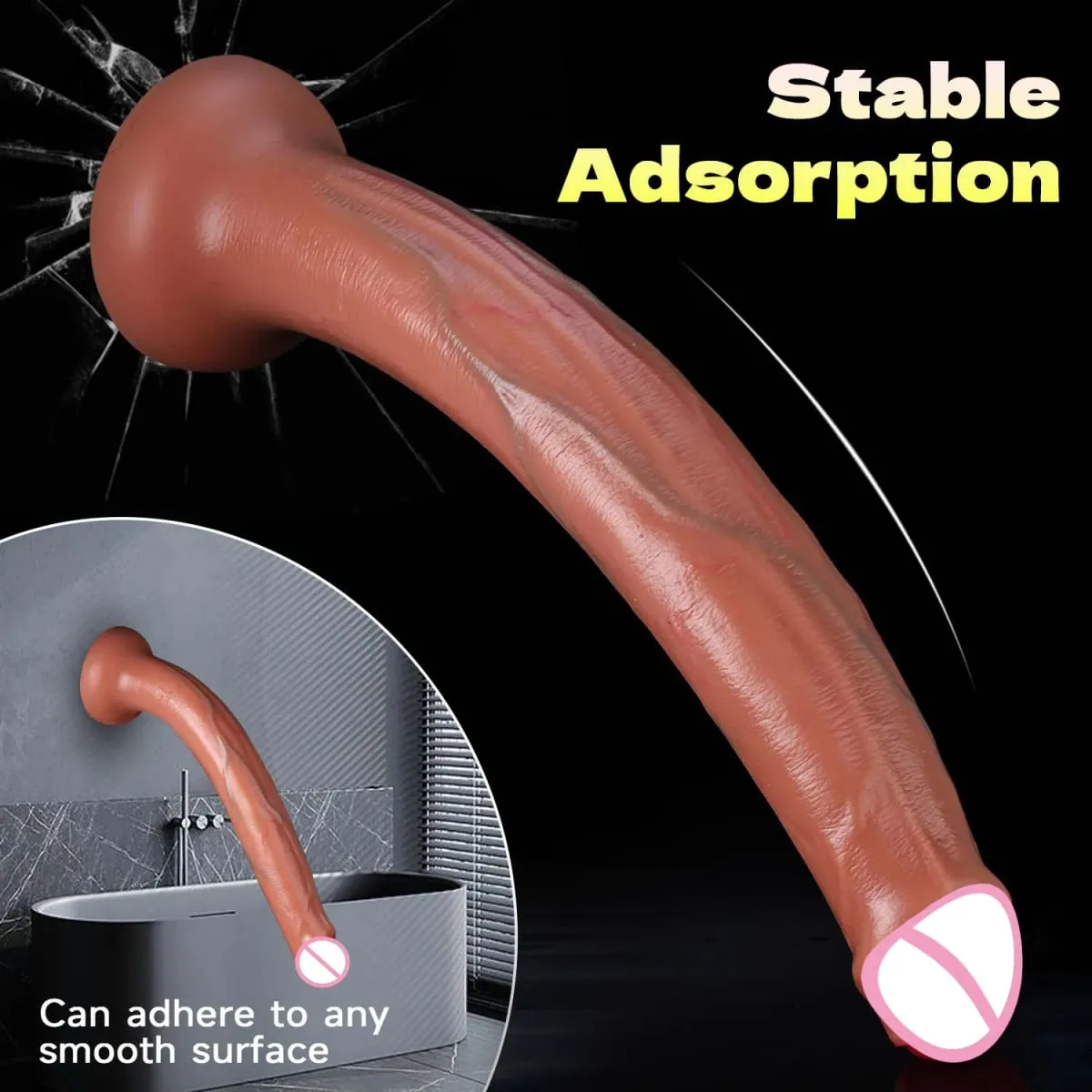 3 Sizes Realistic Super Long Dildo Penis with Suction Cup Soft Masturbator Huge Skin Feel Anal Dick Sex Toy for Men Women Adults