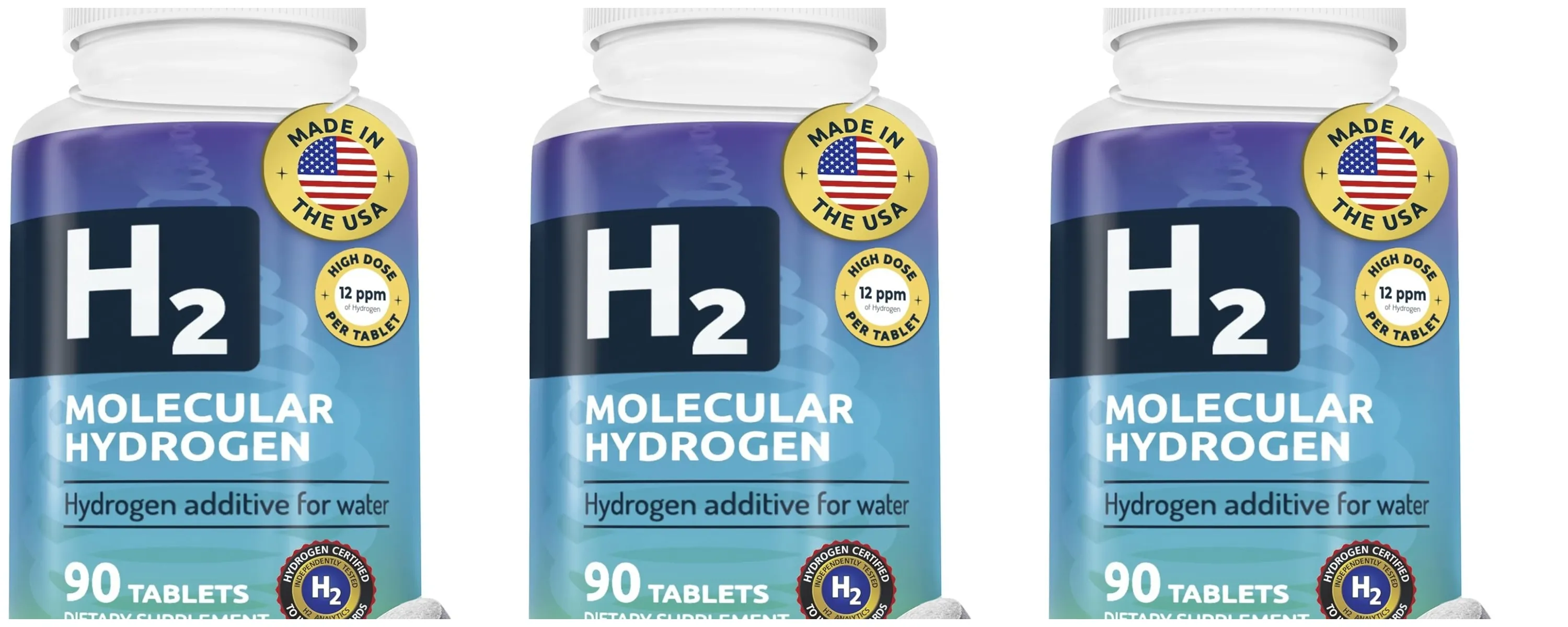 Molecular Hydrogen Tablets with Magnesium for Water Drink Muscle Relaxation Energy Metabolism Bone Health Support 90 Tablets