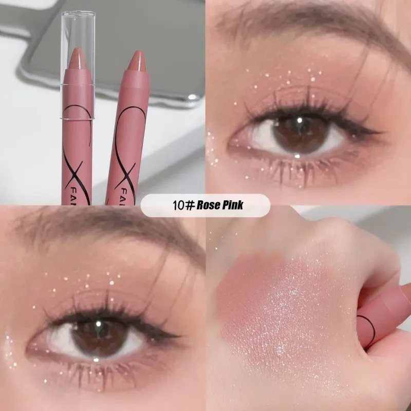 Pearl Lying Silkworm Highlighter Eye Shadow Pen Matte Glitter Eyeshadow Stick White Pearlescent Brightening Eyeliner Cosmetic