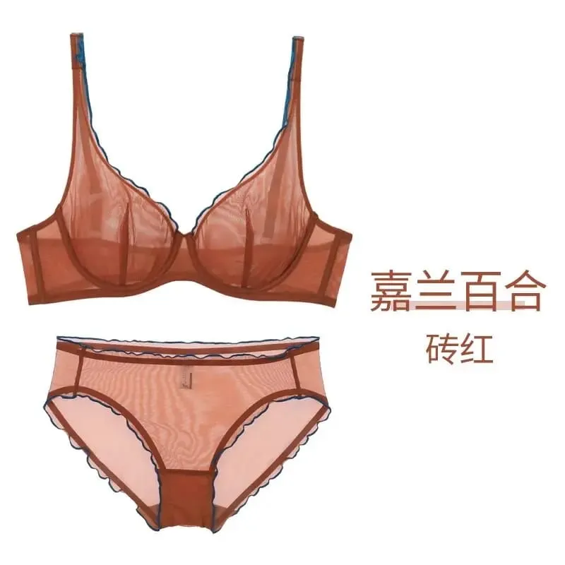 Womens Non Padded Lingerie Set Push Up Bra Full Cup Lightweight Summer Push Up Bra for Women Ultra Thin Support Bra Best Seller