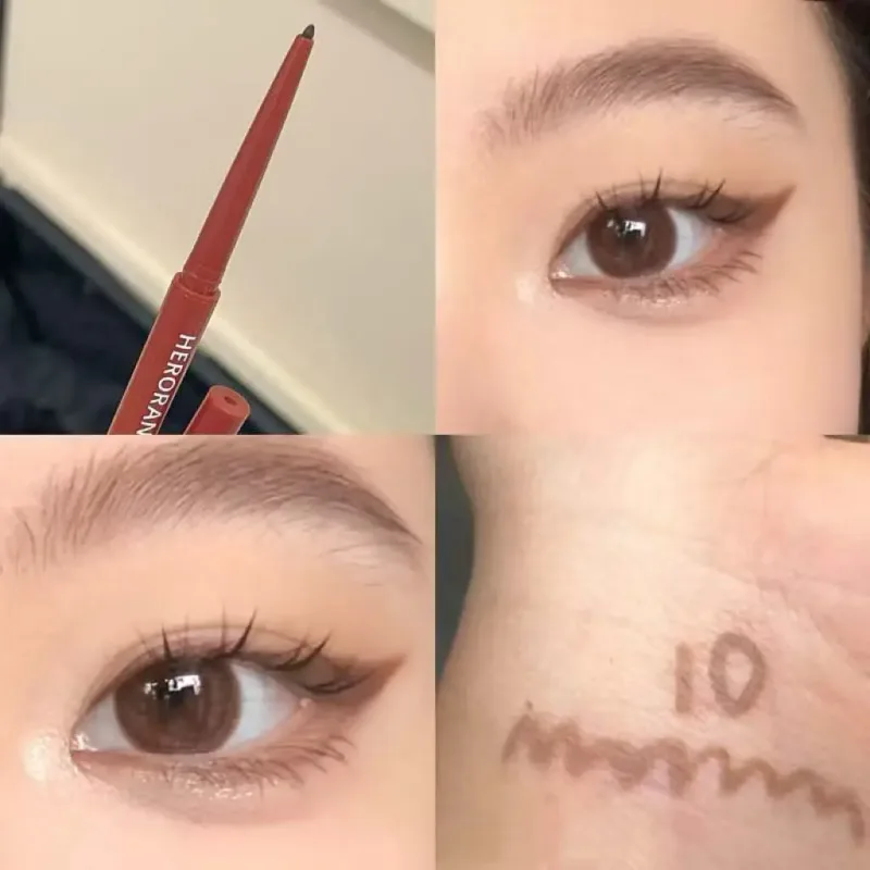 Herorange Glitter Eyeliner Pencil Ultra Fine Tip Smooth Color Enlarge Eyes Daily Light Makeup