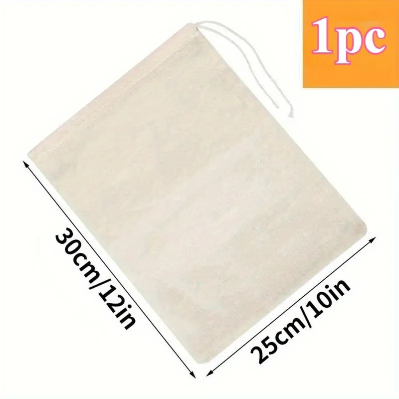 1/3Pcs Reusable Cheesecloth Bags For Straining Coffee Filter Strainers Mesh Pouch Squeezable Natural Straining Nut Milk Fi — image 10