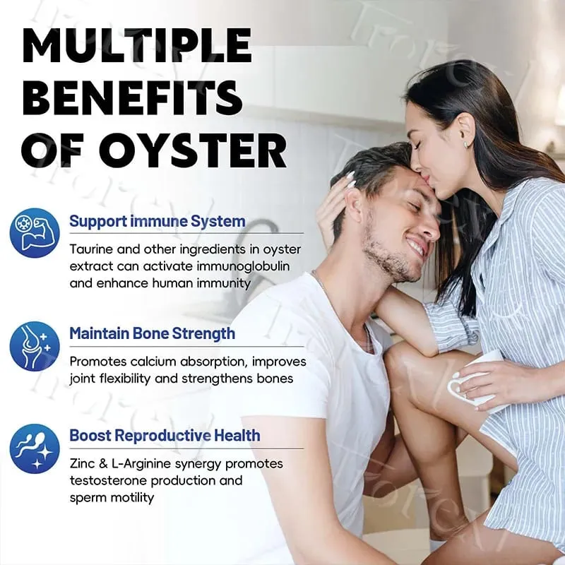 Oyster Extract - Supplement for Men Boosts Performance Supports Vitality Enhancing Extra Strength 60 Tablets — image 5