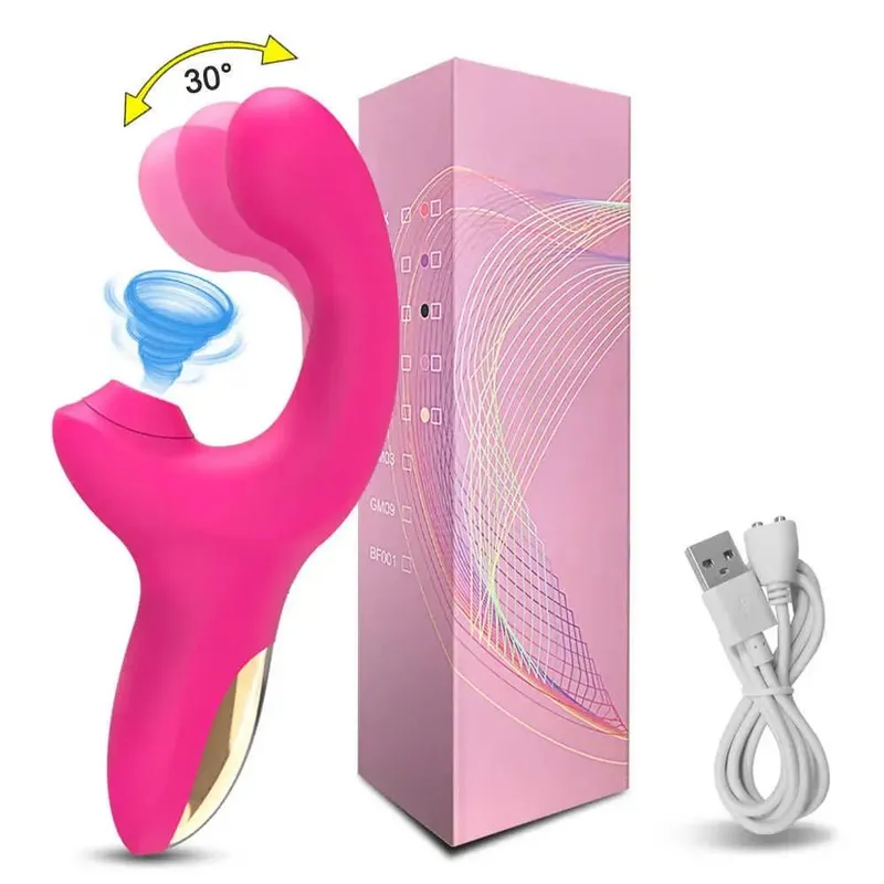 Powerful Sucking Dildo Vibrator for Women Female Clit Sucker Vacuum Clitoris Stimulator Finger Wiggling Vibrator Adult Sex Toy