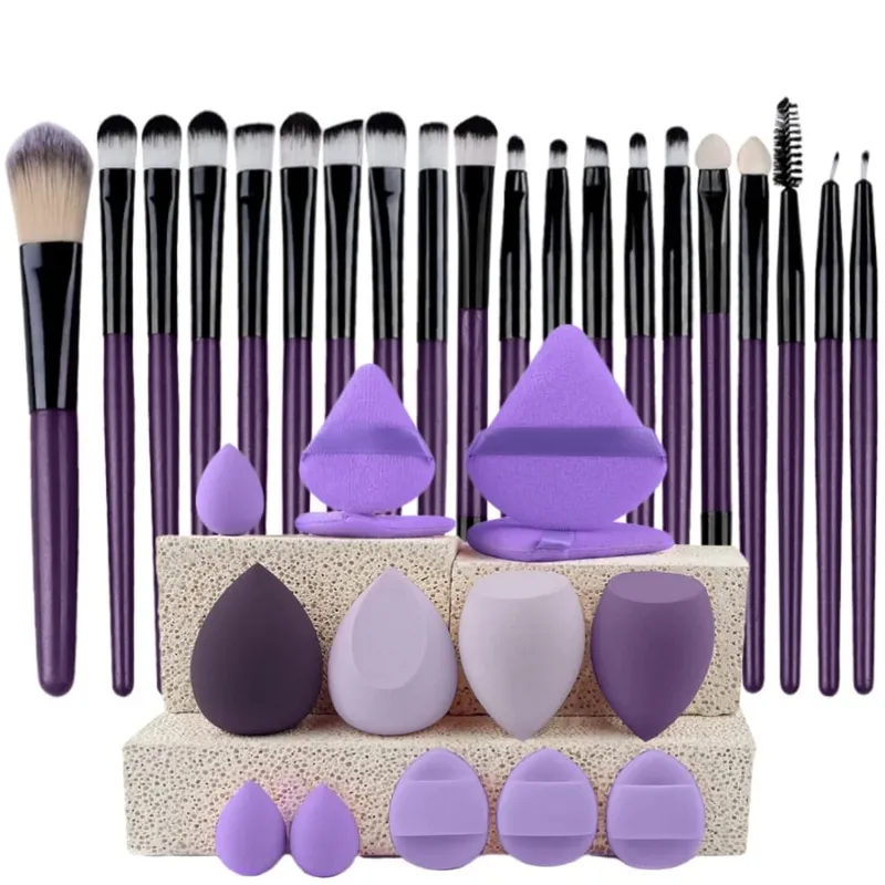 20pcs Makeup Brush Set Soft Fluffy Cosmetic Foundation Powder Eyeshadow Kabuki Blending Make Up Brush Beauty Tool Makeup Sponge — image 23