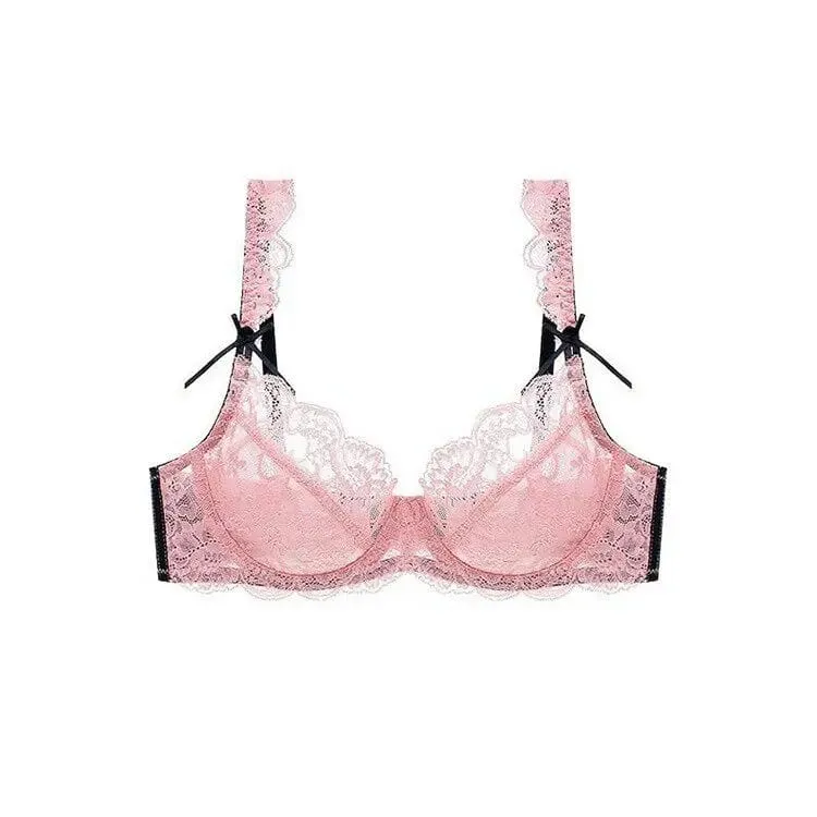 French Thin Bra for Women Ultra Thin Cup Minimize Big Breast Lift Anti Sag Underwire Free Brassiere Spring Summer Daily Bra Suit — image 9