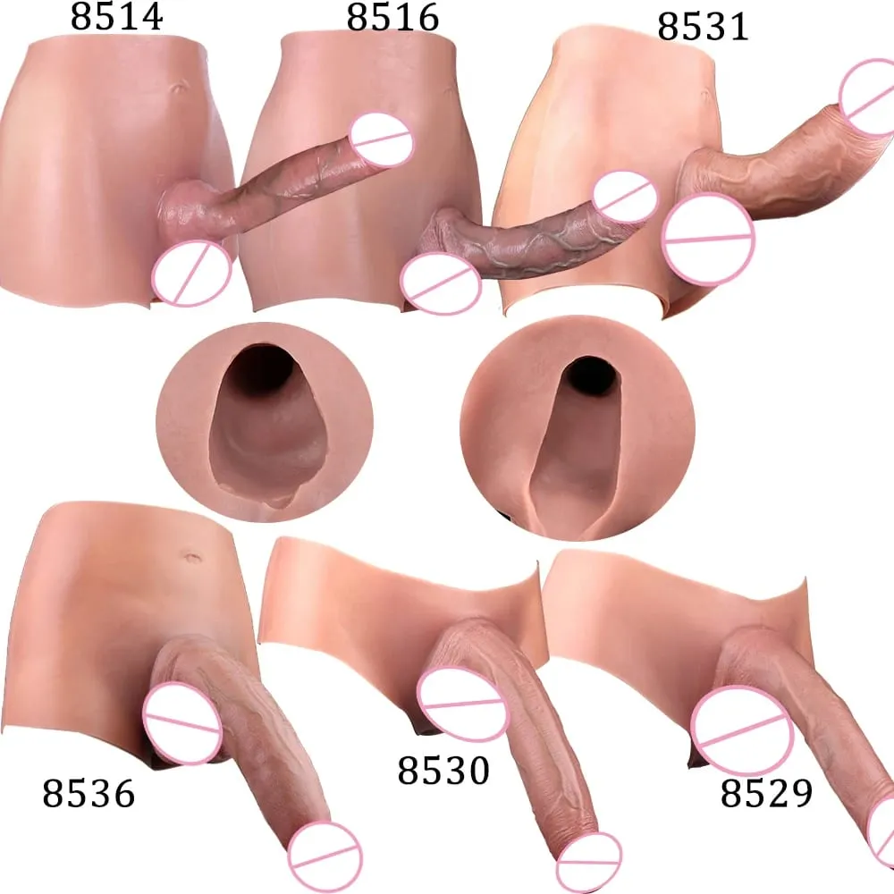 Strap-On Lifelike κάλυμμα πέους насадка на член Large Hollow DildoPants Intimate ενήλικα σεξ παιχνίδι για σεξ ζευγάρια
