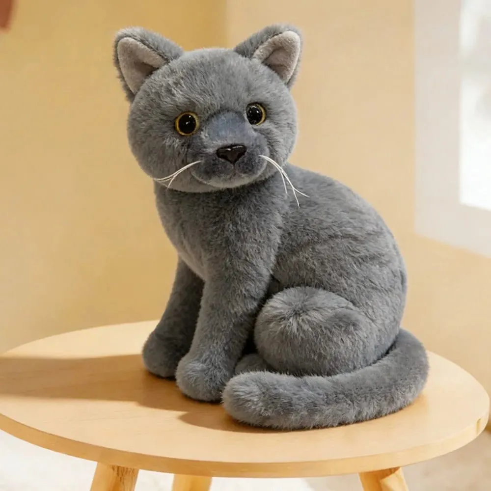 Plush Material Animal Body Pillow 10inch Soft Texture Poultry Throw Pillows Cute Design Cat Pattern Animal Cushion Doll Toys
