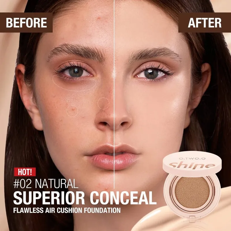 O.TWO.O Full Makeup Set Waterproof Mascara Eyeliner Foundation BB Cream Air Cushion Concealer Lipstick Face Primer Cosmetics Set