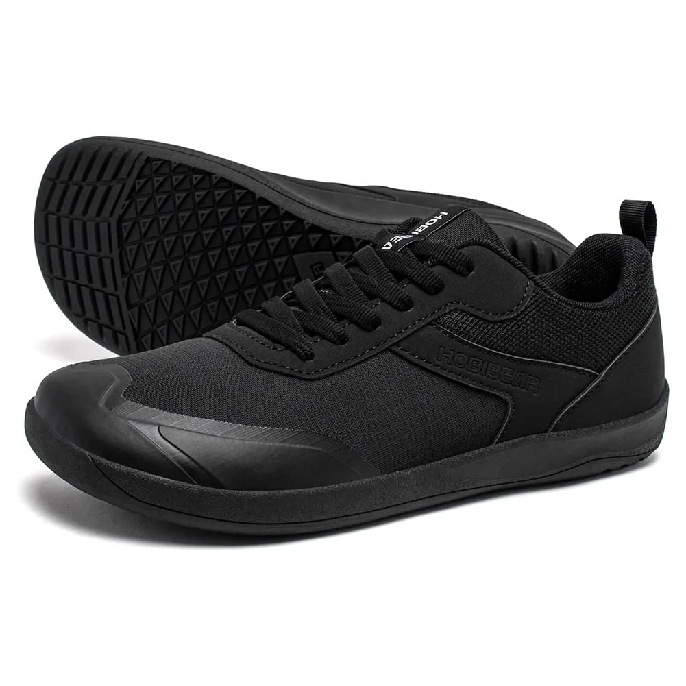 Kasut Kaki Lebar Lelaki Wanita Jaring Minimalis Sneakers Kulit Tiruan Bertali Kasut Berjalan Ringan Bernafas — image 8