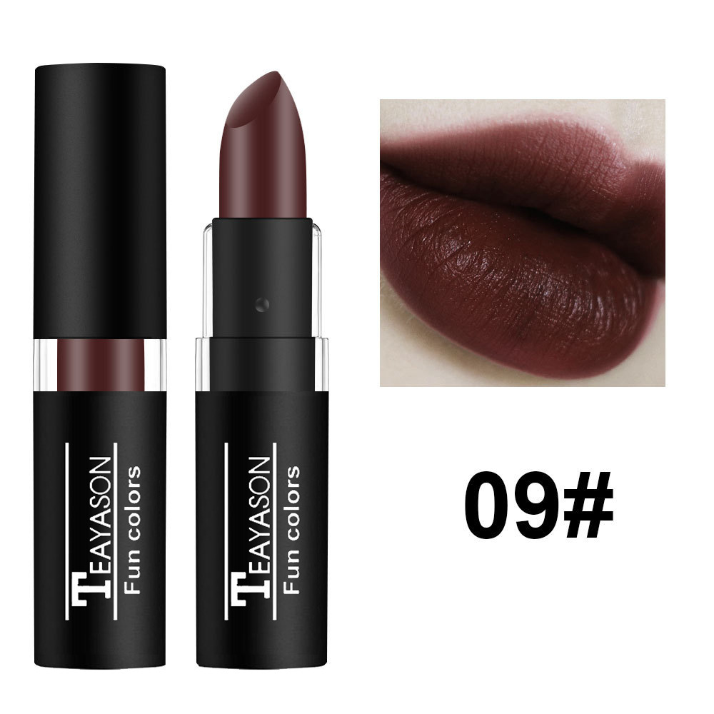 12 Color Lipstick Waterproof Long Lasting Cosmetic Black Blue Purple Green Matte Make Up Lip Gloss Makeup Red Lipstick — image 5