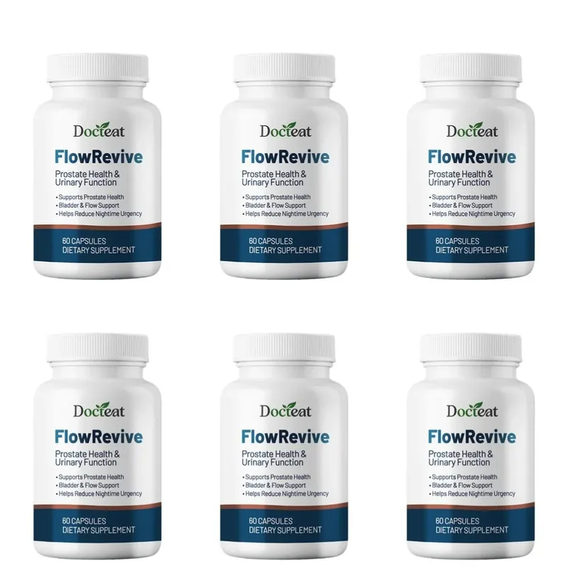 Docteat FlowRevive Prostate Health Capsules for Men with Quercetin Supports Normal Urinary Flow & Bladder Comfort 60 Capsules